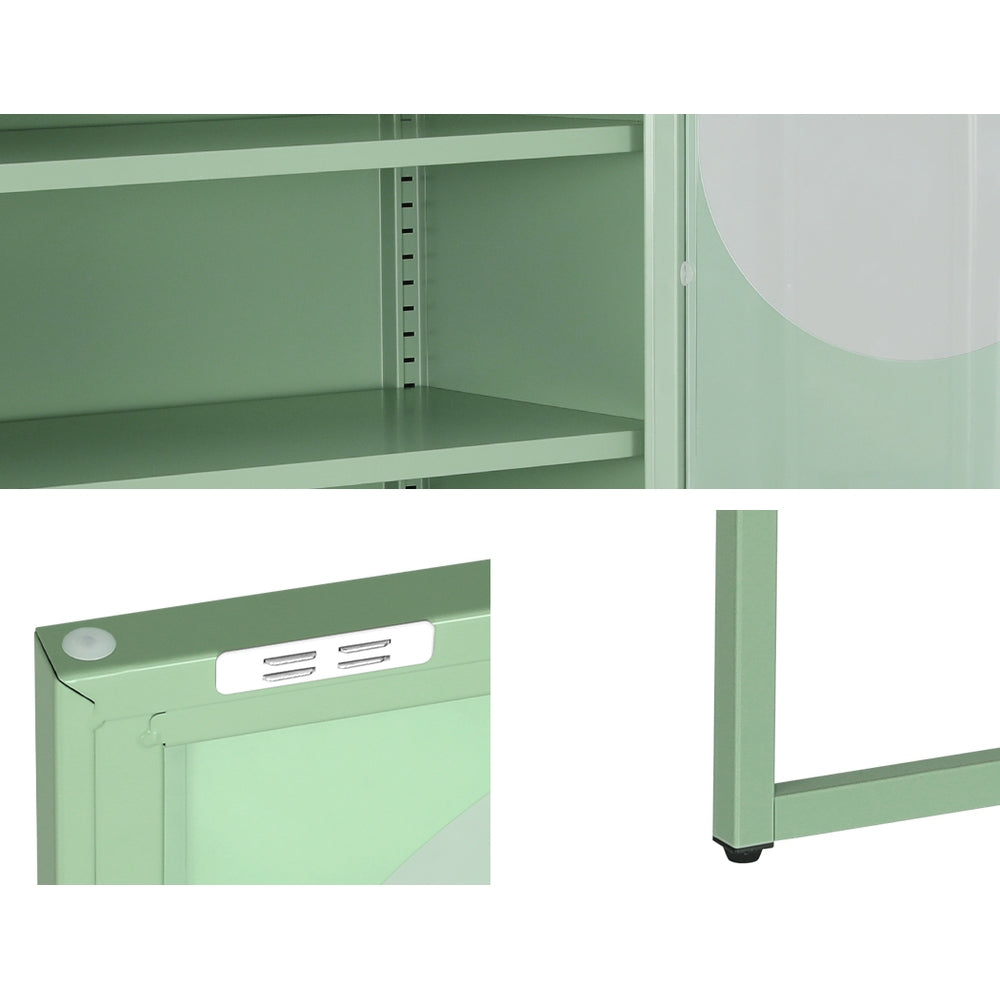Ella Buffet Sideboard Metal Cabinet - Green