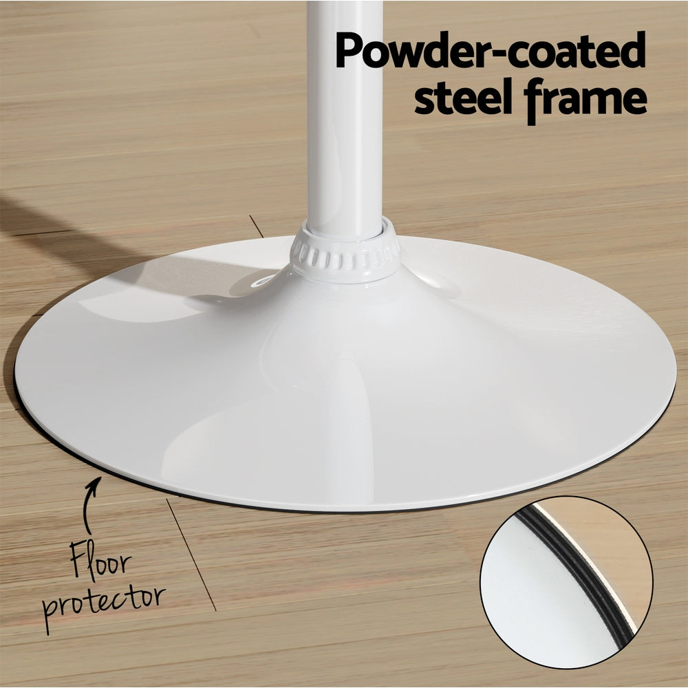 Aine Bar Table Gas Lift Swivel Base 60CM Square - Pine