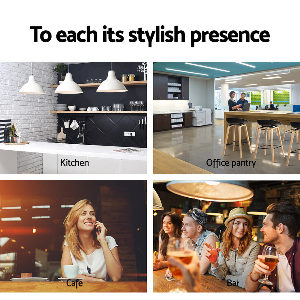 Set of 2 Wooden Bar Stools