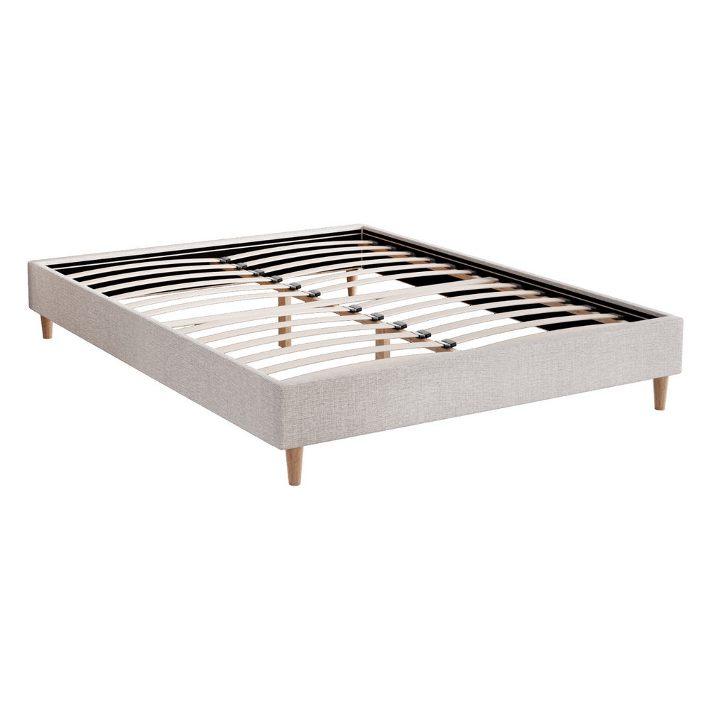 Zora Queen Bed Frame - Beige