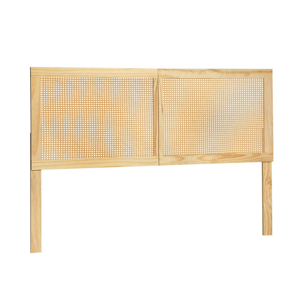 Queen Size | Ribo Rattan Bed Headboard - Pine