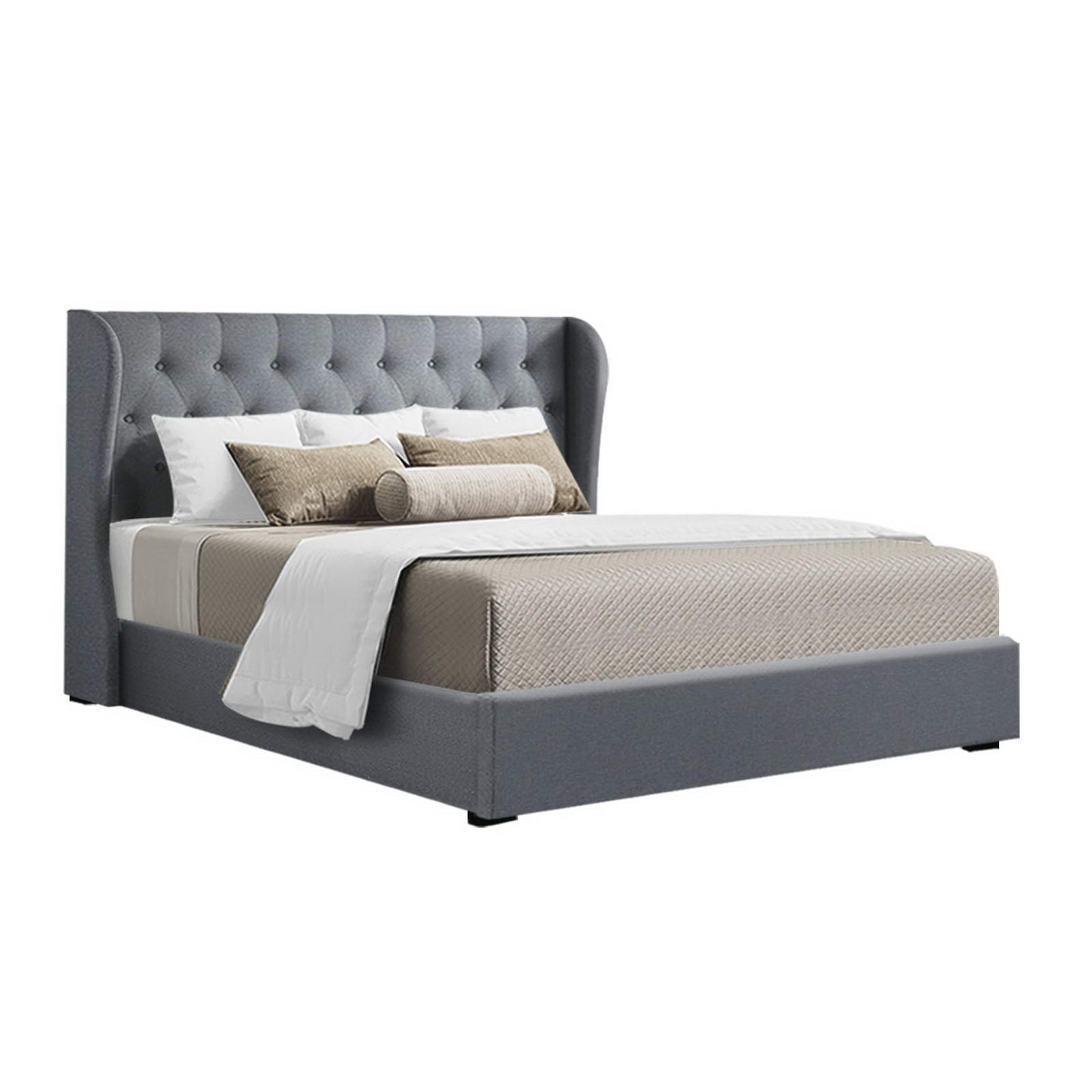 Issa Queen Gas Lift Bed Frame - Grey