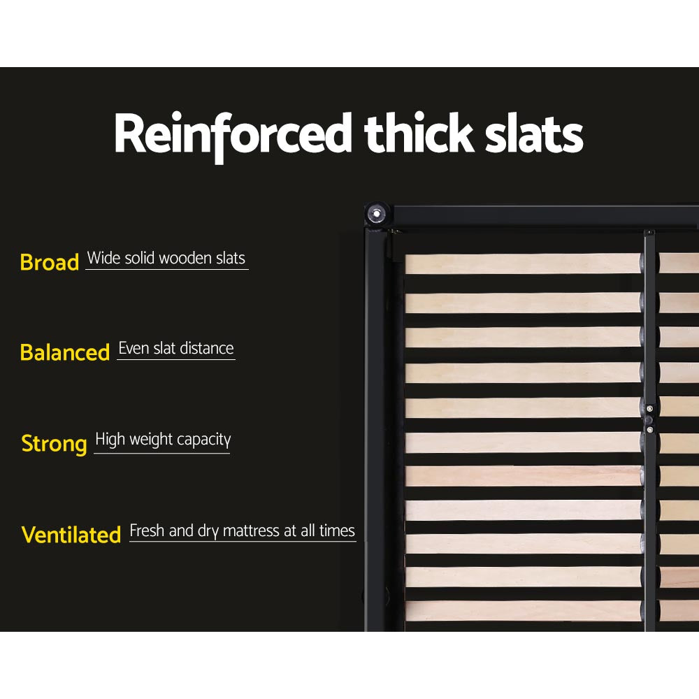 Vila Queen Gas Lift Bed Frame - Charcoal