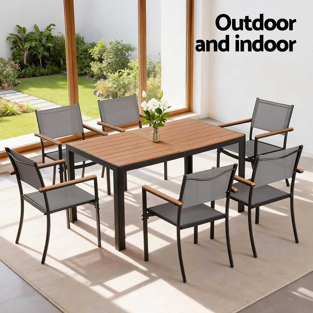 Gardeon 7PCS Outdoor Dining Set Table and Chairs