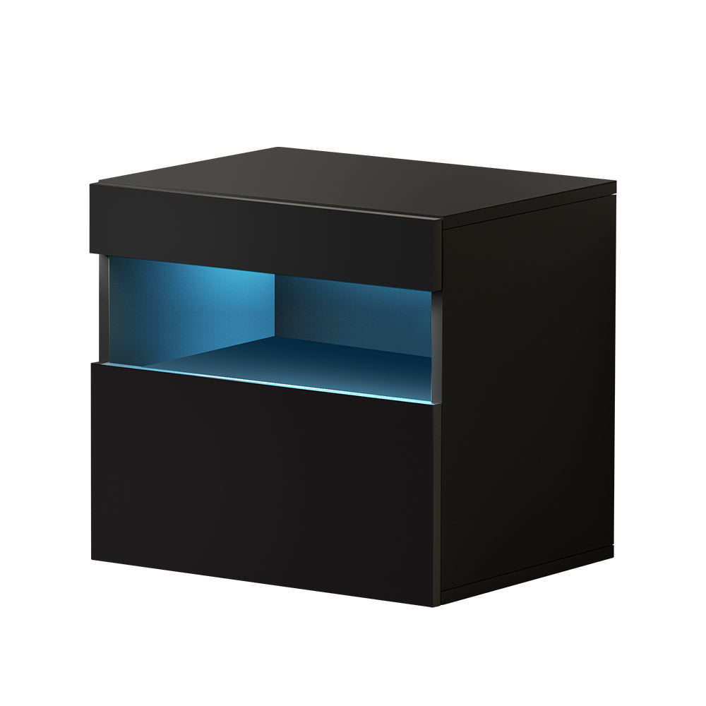 Heres Bedside Table LED - Black