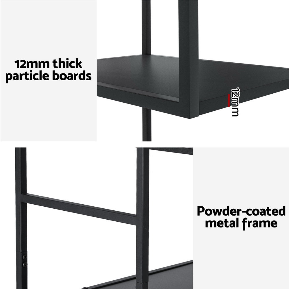 Rhys Bookshelf 5 Tiers - Black