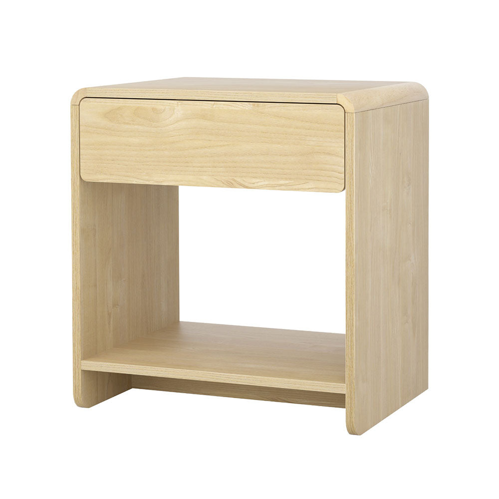 Pine Bedside Table Drawer & Open Shelf