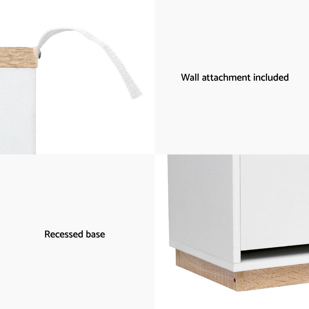 Shoe Rack Cabinet 3-Tier 45 Pairs - White