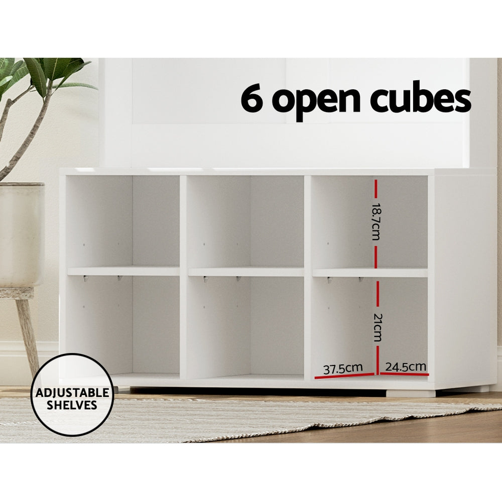 Max Shoe Rack Cabinet Hall Tree Coat Rack 180CM - White