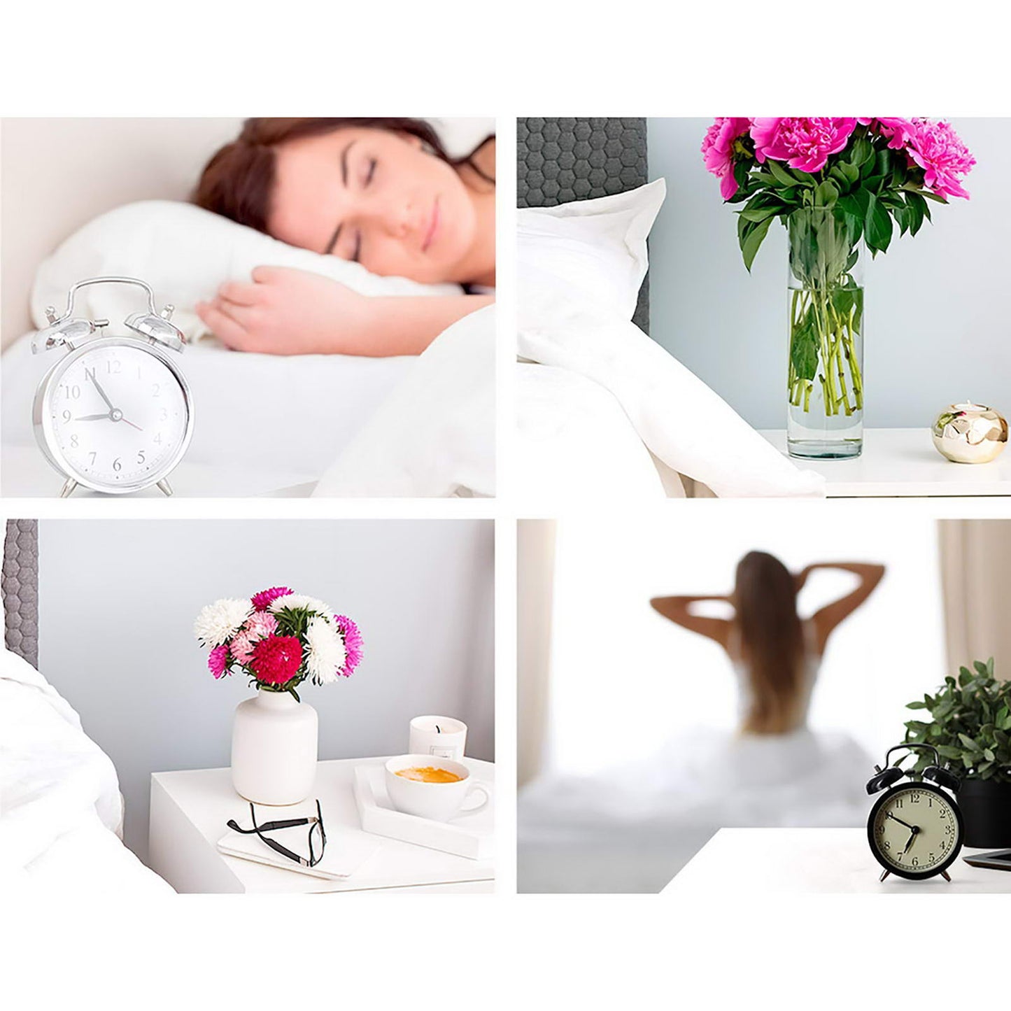 Set of 2 Boden Bedside Table 2 Drawers - White