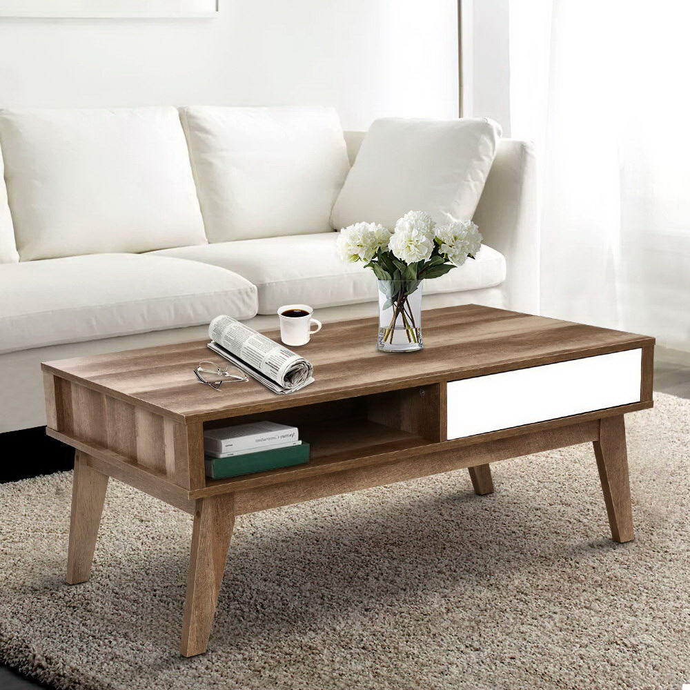 Serena Coffee Table 2 Drawers - Walnut