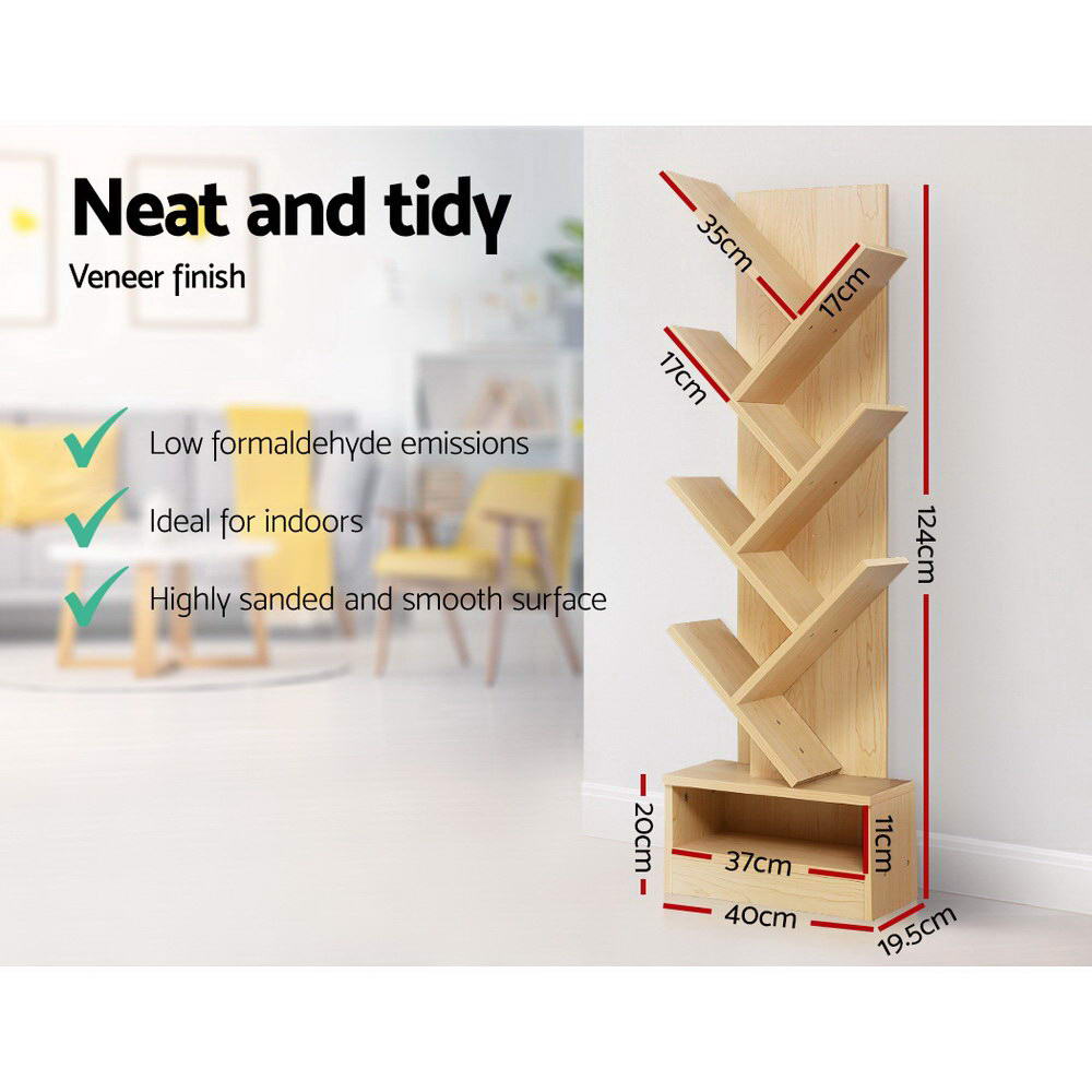 Echo Tree Bookshelf 7 Tiers - Oak