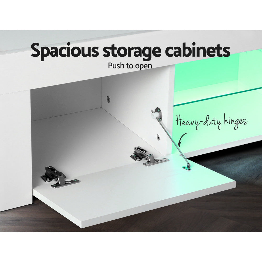 Angus Entertainment Unit TV Cabinet LED 130cm - White