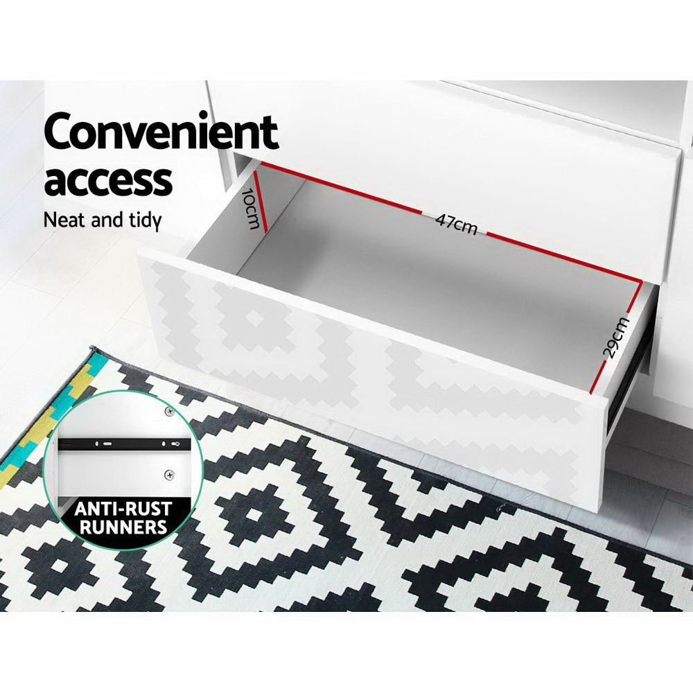 Anna Entertainment Unit TV Cabinet LED 160cm - White