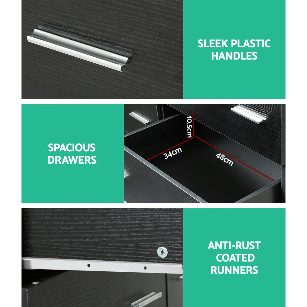 Veda 6 Chest of Drawers - Black