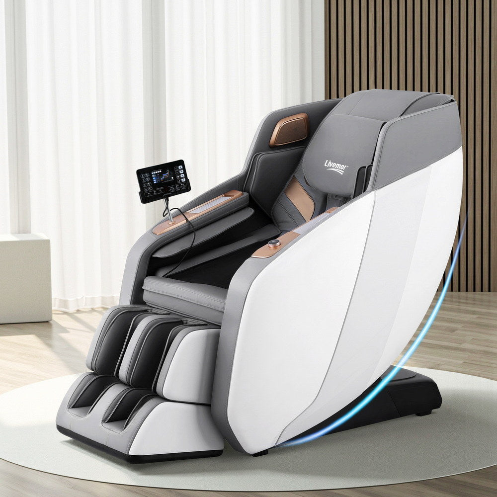 Rowa 4D Massage Chair Electric Recliner Double Core Mechanism Massager - White