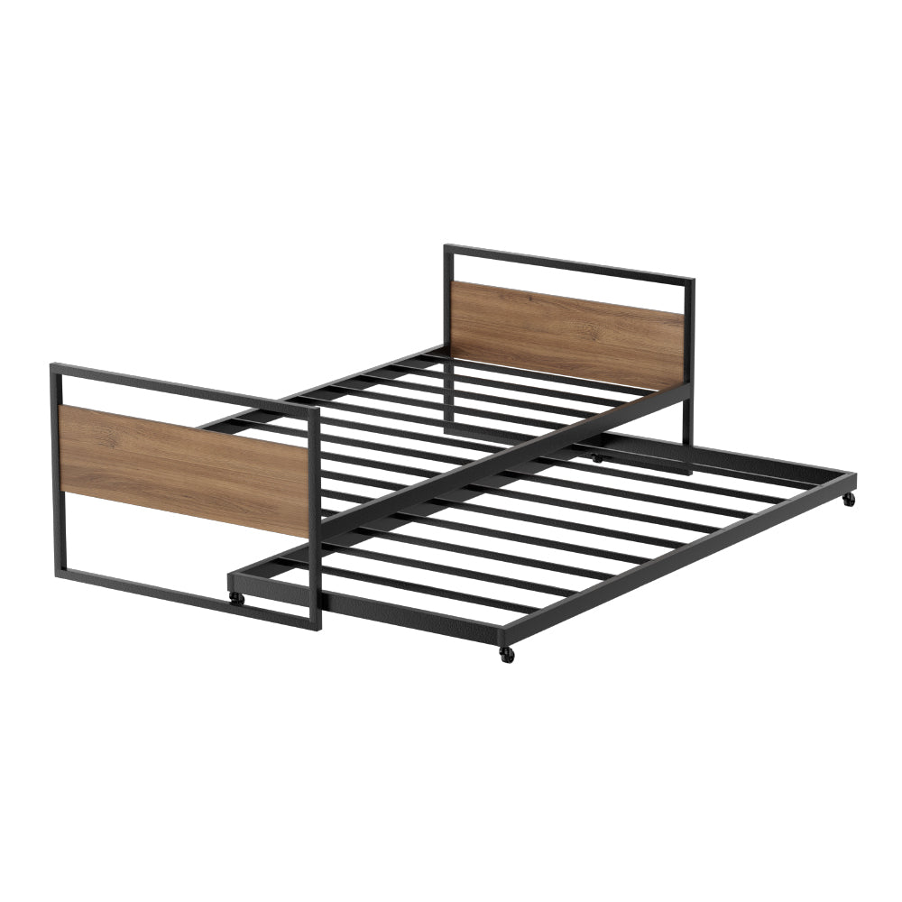 Dean Single Trundle Daybed Bed - Metal