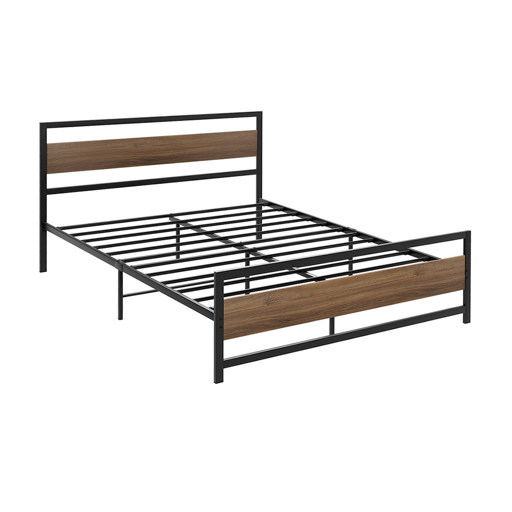 Drew Double Bed Frame - Black Metal