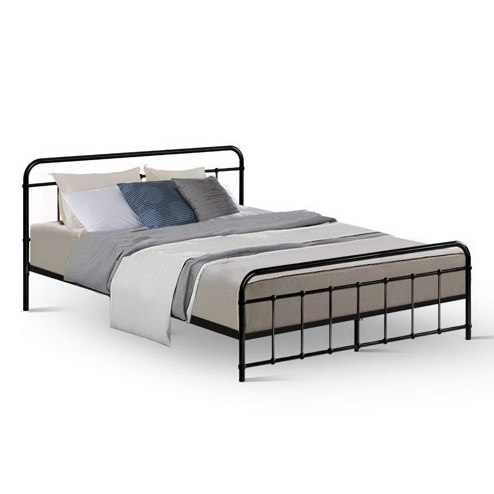 Leo Queen Bed Frame - Black Metal