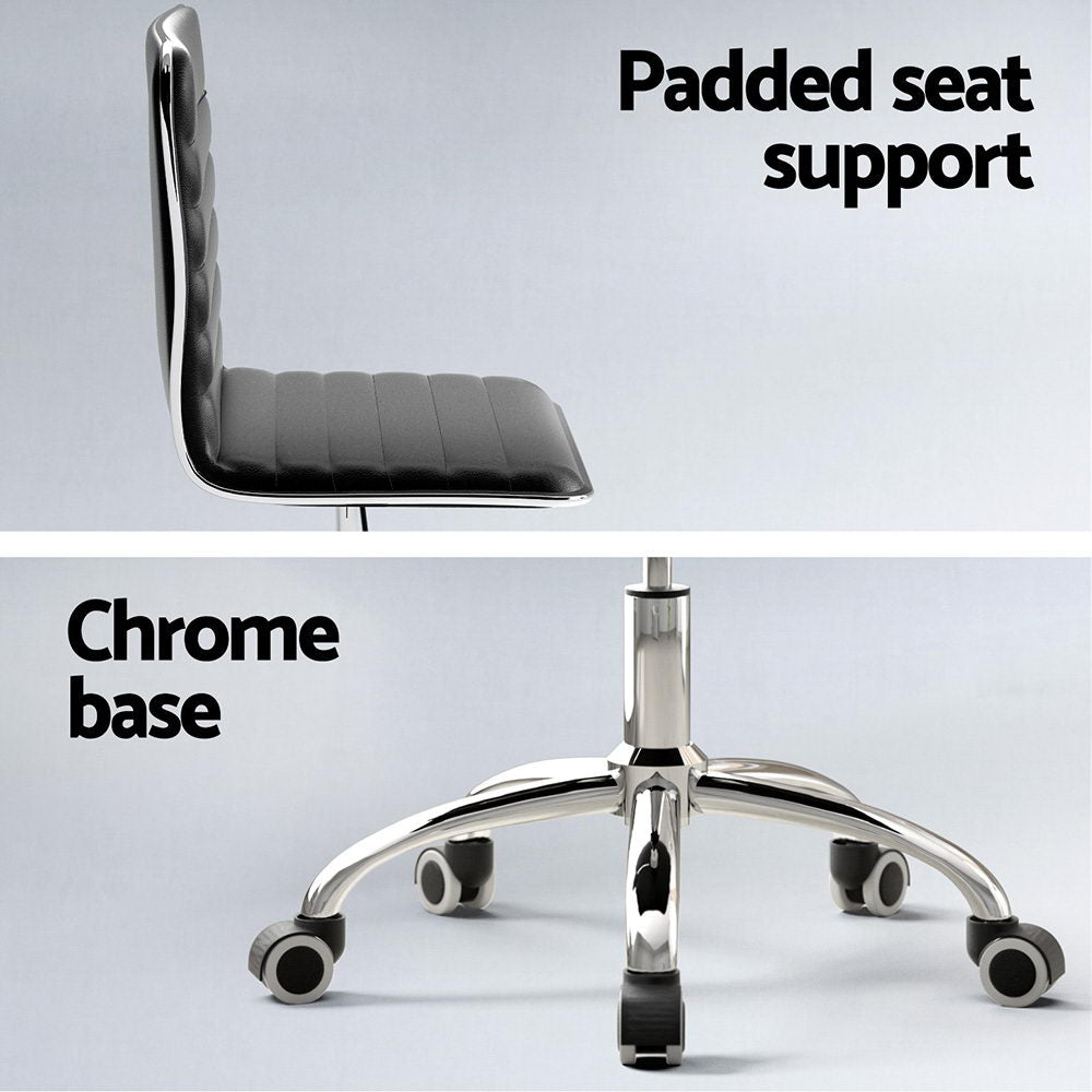 Computer Desk Office Chair Set - Black