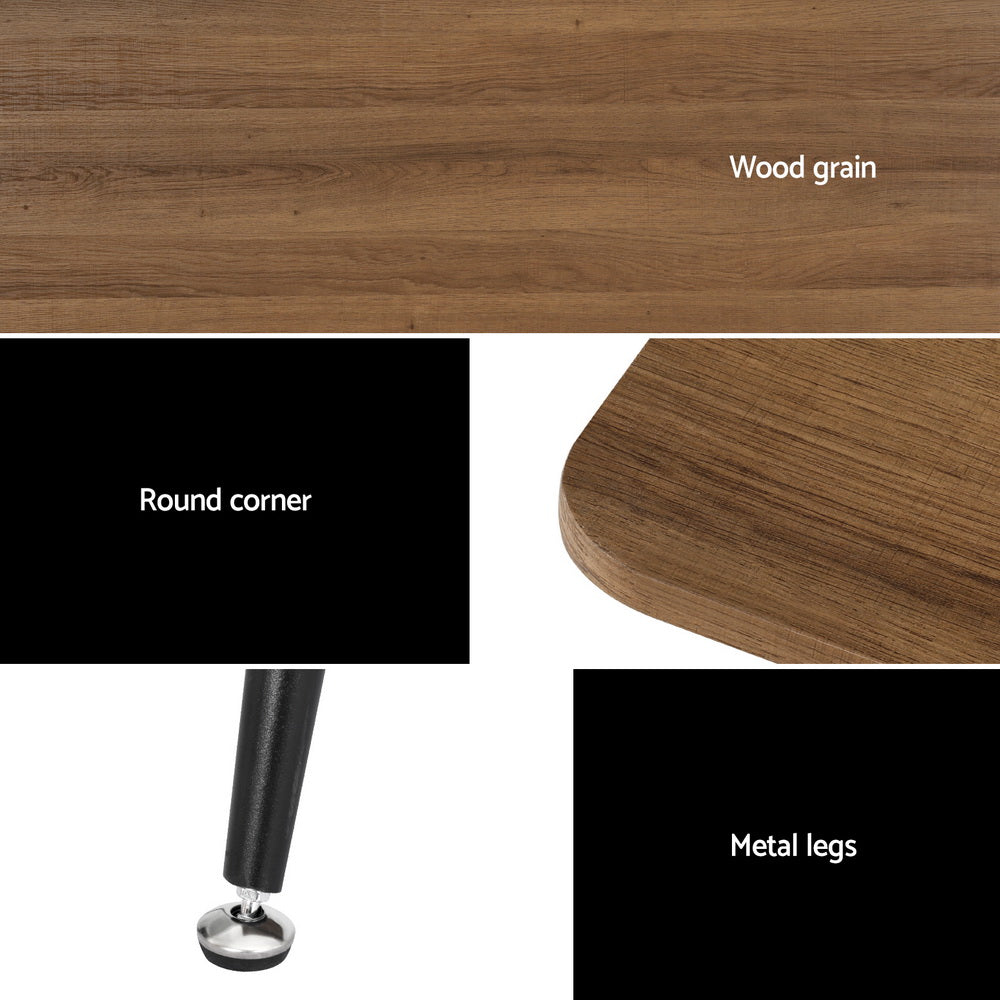 Caleb 4-Seater Dining Table 120CM - Pine & Black