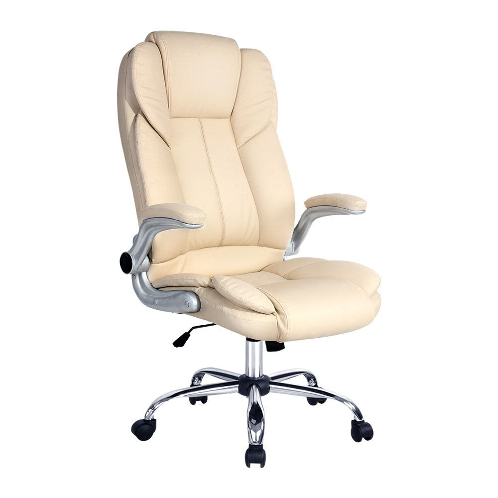 Kea Executive Office Chair Leather Tilt - Beige