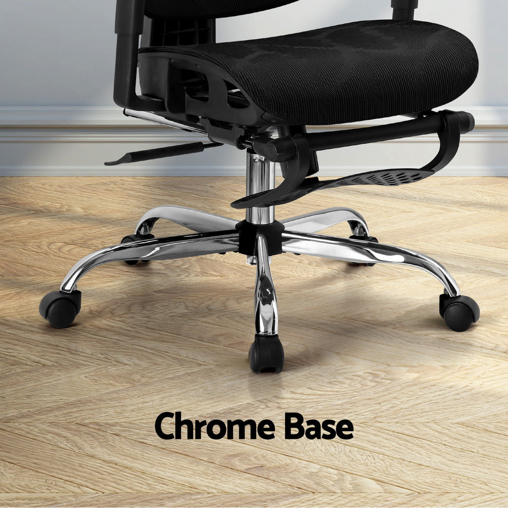 Ergonomic Office Chair Footrest - Black