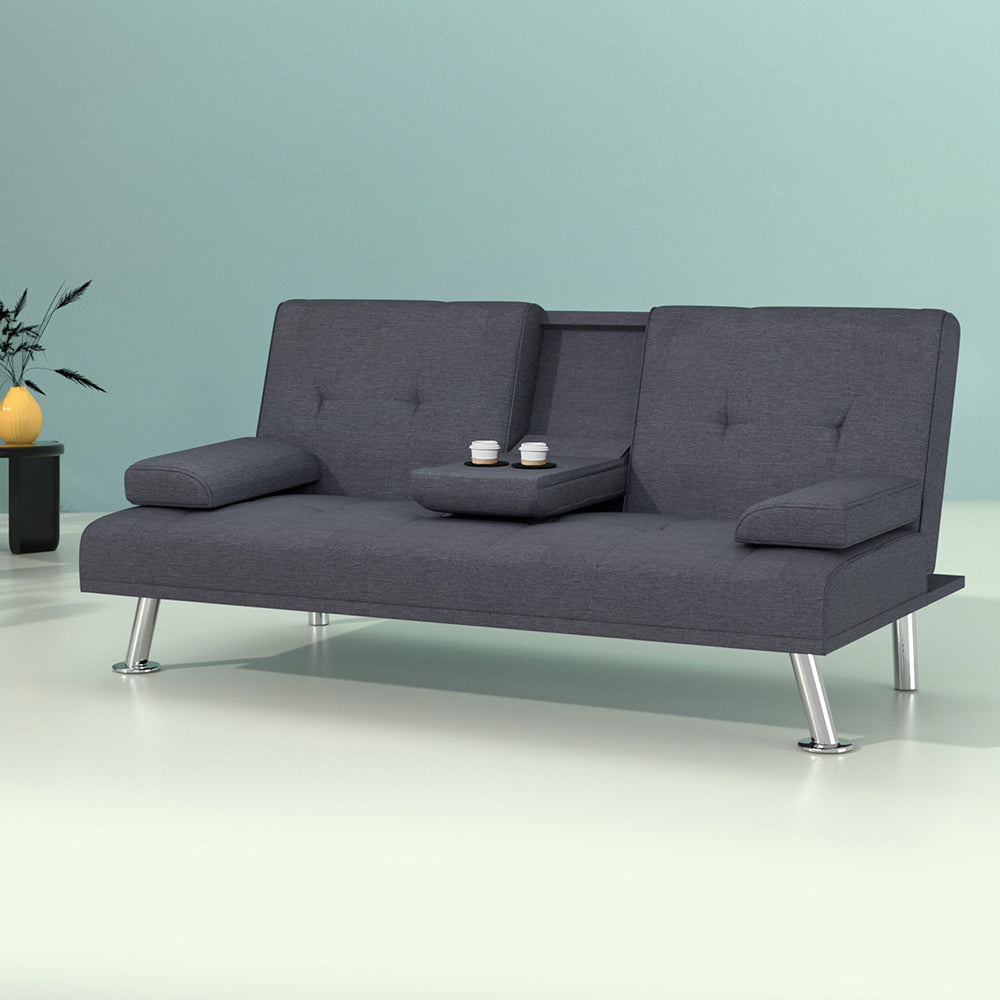 3-Seater Sofa Bed 175CM - Dark Grey