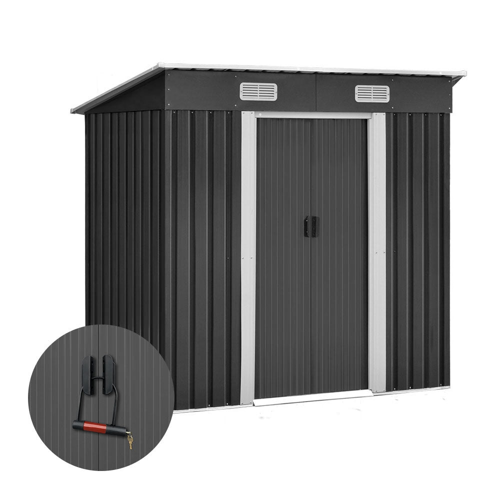 1.94x1.21M Garden Shed Sliding Door - Grey