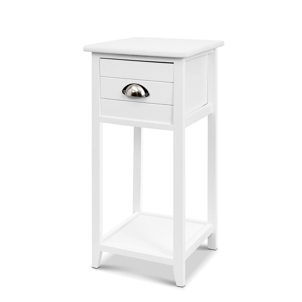 Thyme Vintage Bedside Table - White