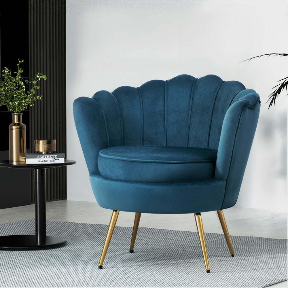 Callista Armchair Velvet - Blue