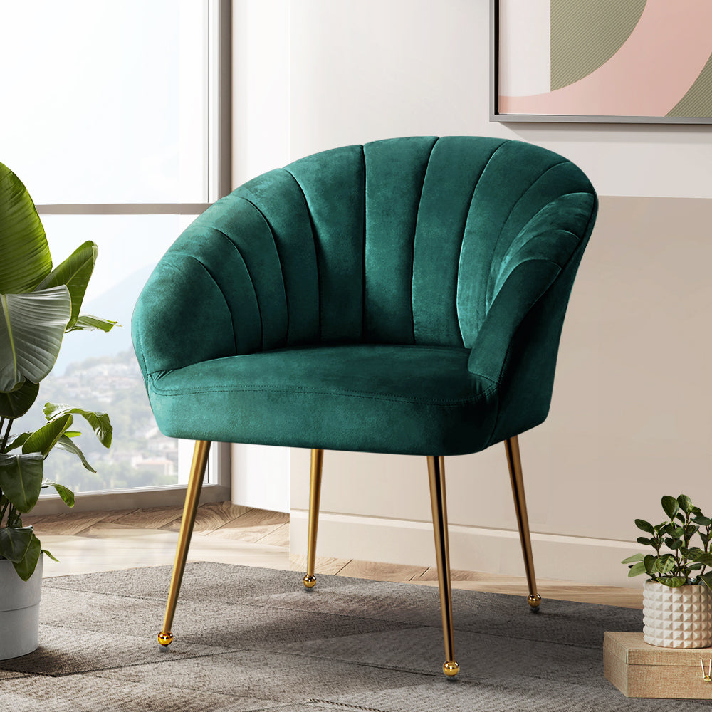 Eloise Armchair Velvet - Green