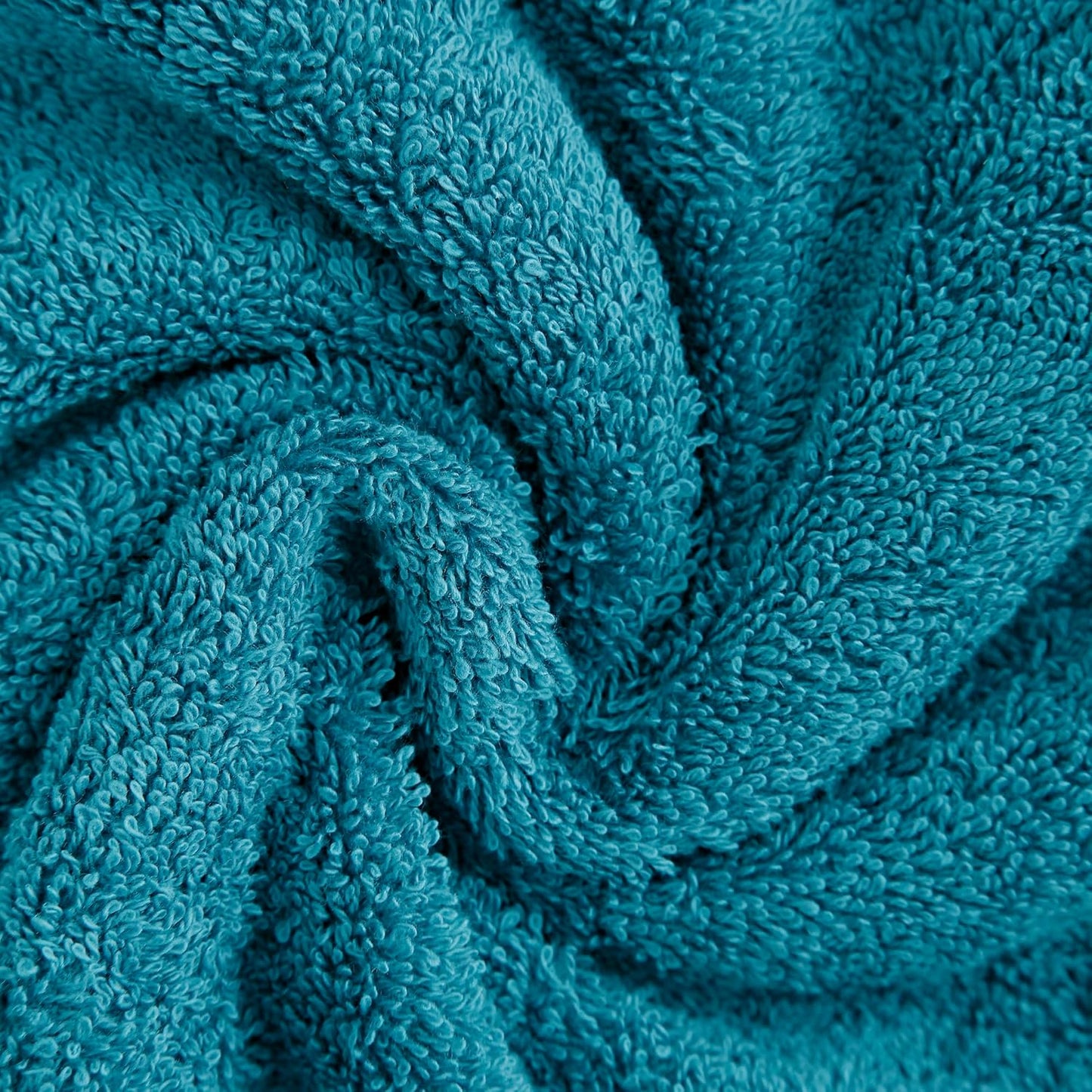 Premium Cotton Washcloths 4-Pack Quick-Dry Face Towels Set - Blue