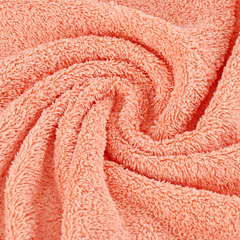 Premium Cotton Washcloths 4-Pack Quick-Dry Face Towels Set - Coral