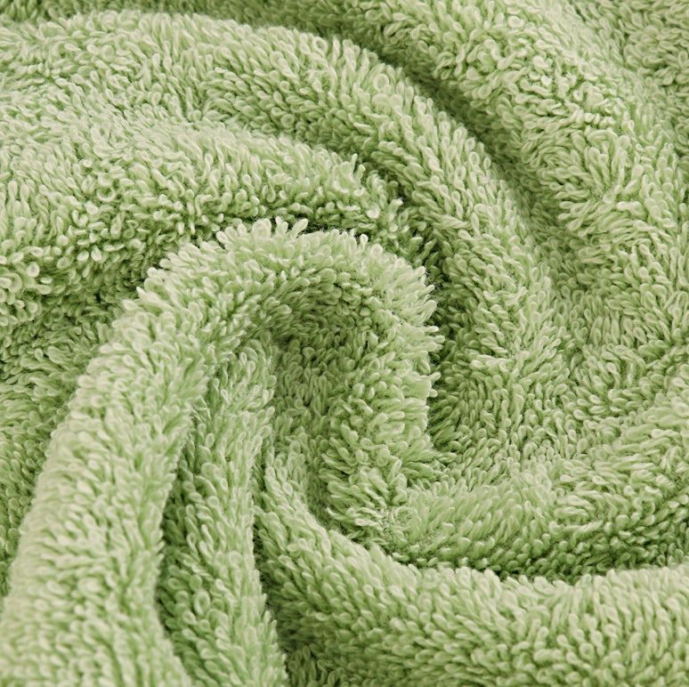 Premium Cotton Washcloths 4-Pack Quick-Dry Face Towels Set - Green