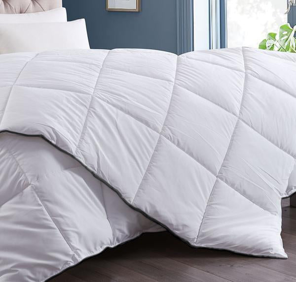 Luxury Soft Bamboo All-Seasons Quilt Duvet - Double - White