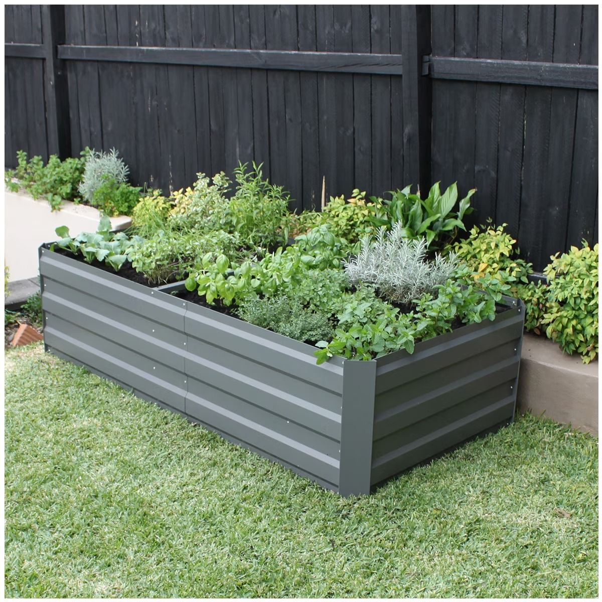 Slate Grey Large Garden Bed 180 x 90 x 45cm