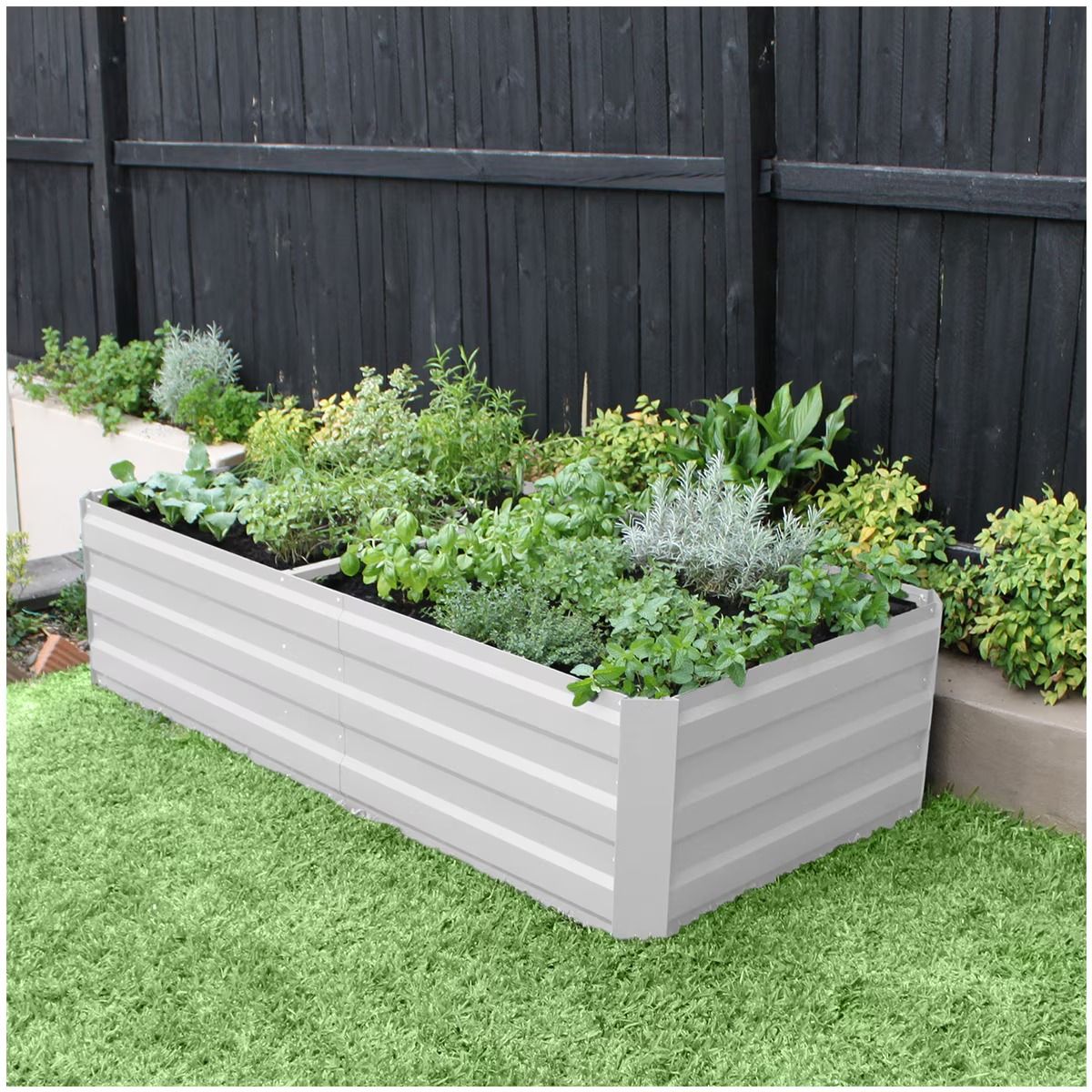 White Large Garden Bed 180 x 90 x 45cm