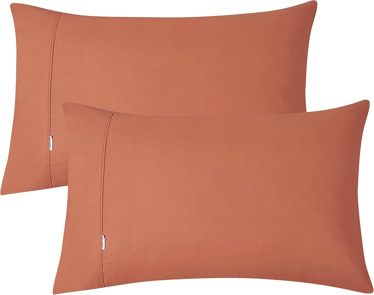 Vintage Washed Cotton Fitted Sheet Combo Set – Brick