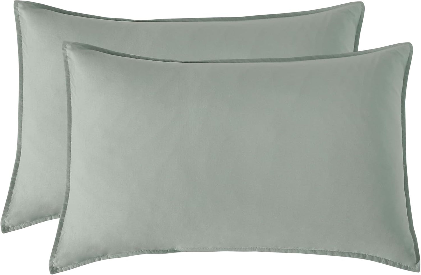 Vintage Washed Microfibre Sheet Set - Sage