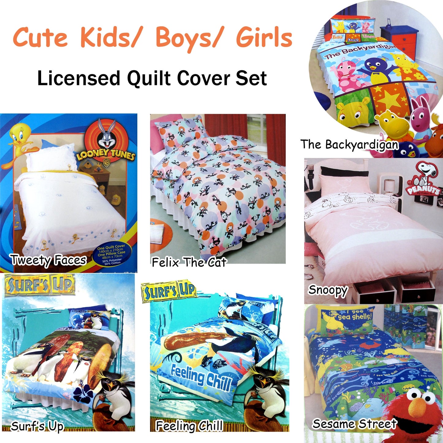 Felix The Cat Quilt Cover Set - 2PC