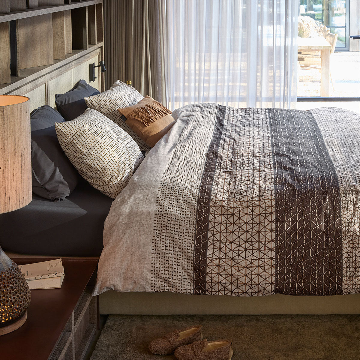 Mathis Natural Cotton Quilt Cover Set - 3PC