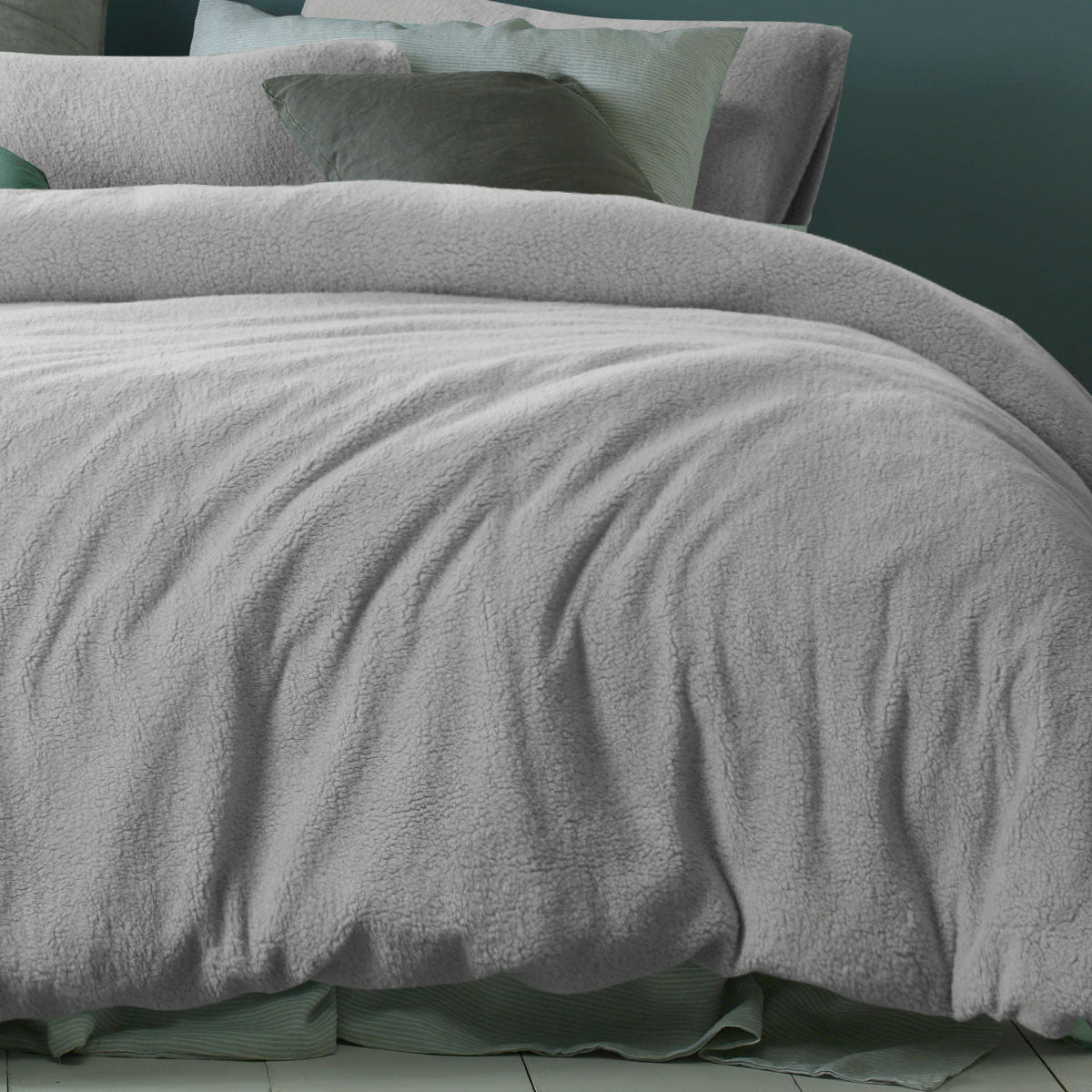 Teddy Grey Quilt Cover Set - 2PC