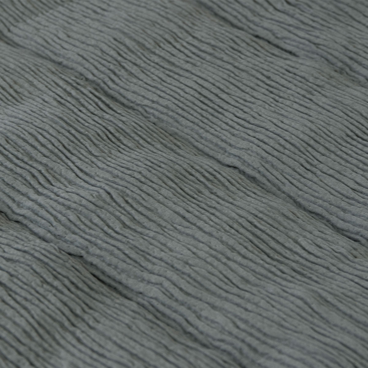 Campbell Charcoal Crinkled Texture Quilt Cover Set - 3PC