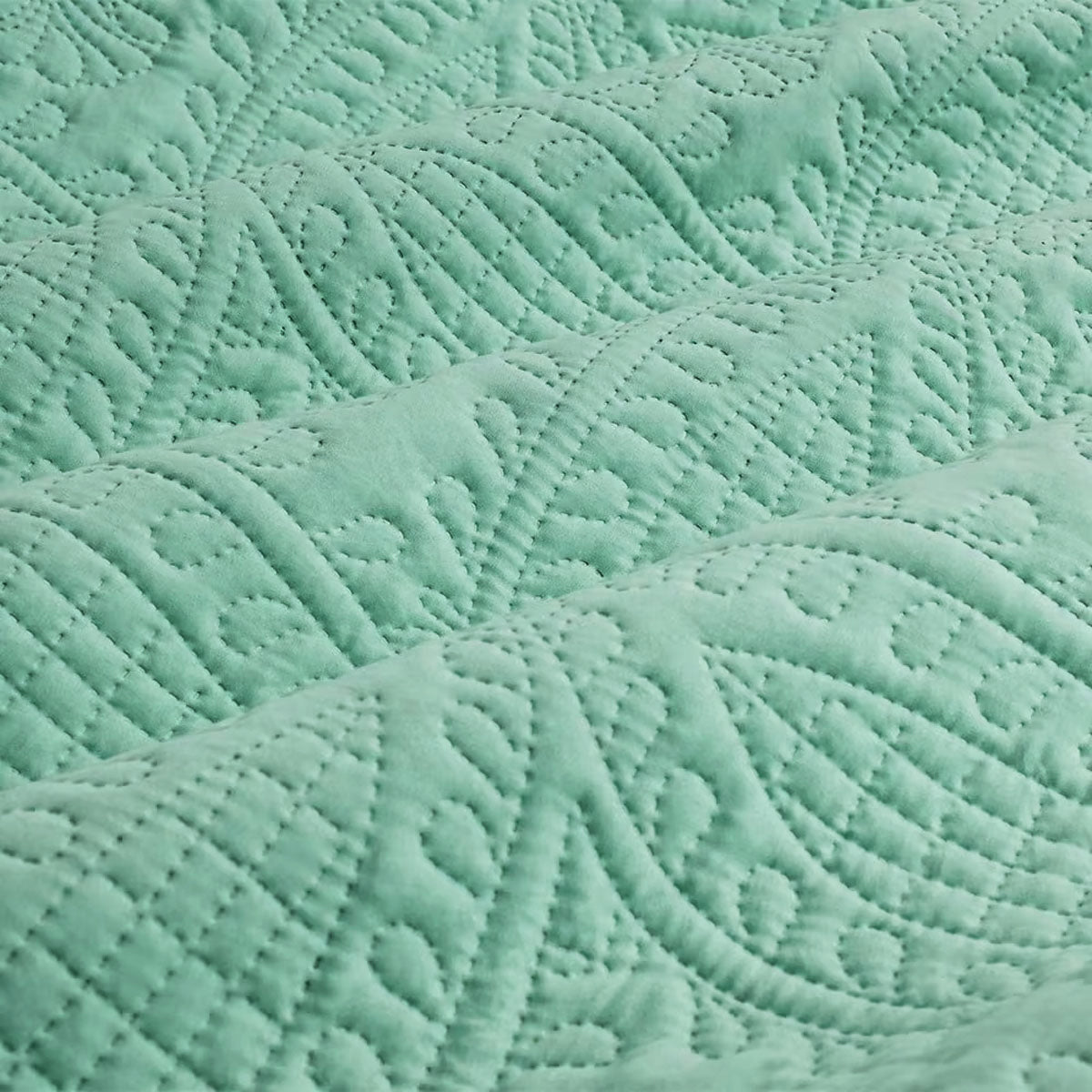 Chateau Aqua Green Embossed Quilt Cover Set - 3PC