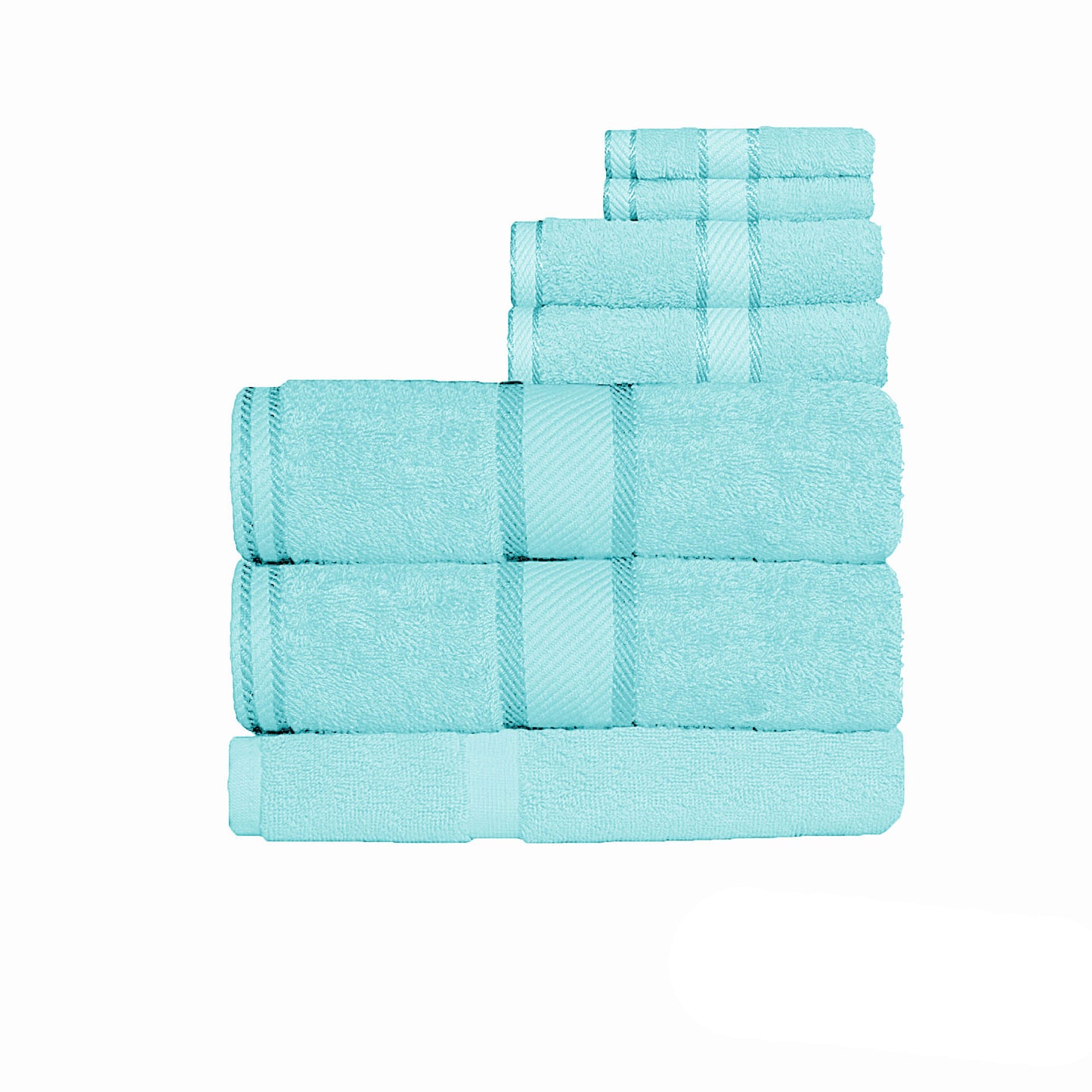 550gsm Cotton 7 Pce Bath Sheet Set - Turquoise