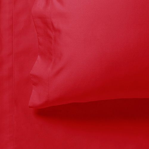 1000TC Ultra Soft Flat & Fitted Sheet Set - Red
