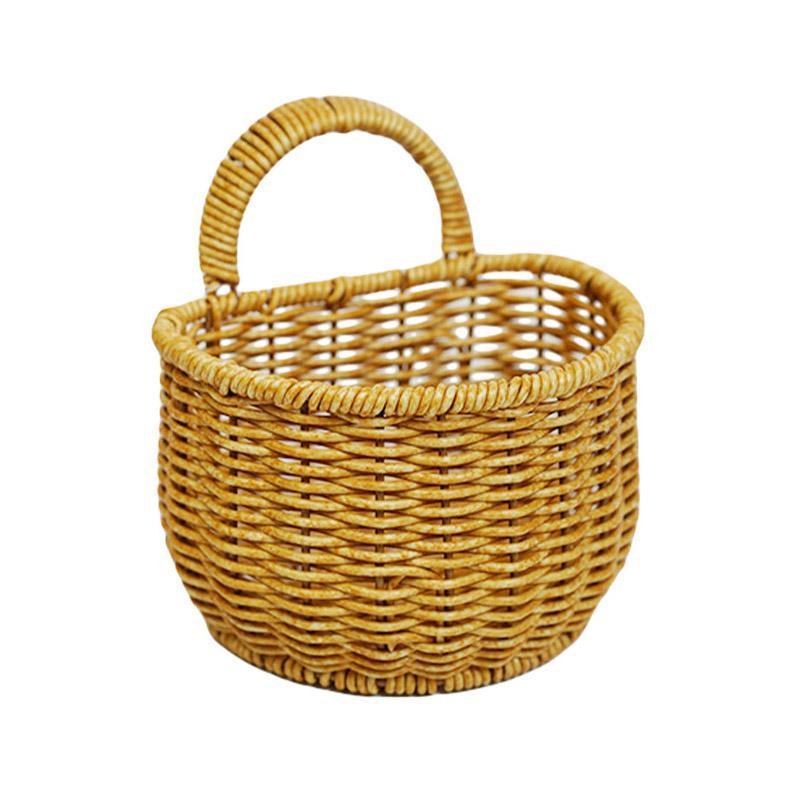 Imitation Rattan Woven Storage Basket - Small