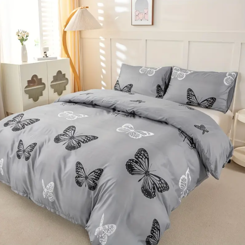 Mono Papilio Quilt Cover Set - 3PC