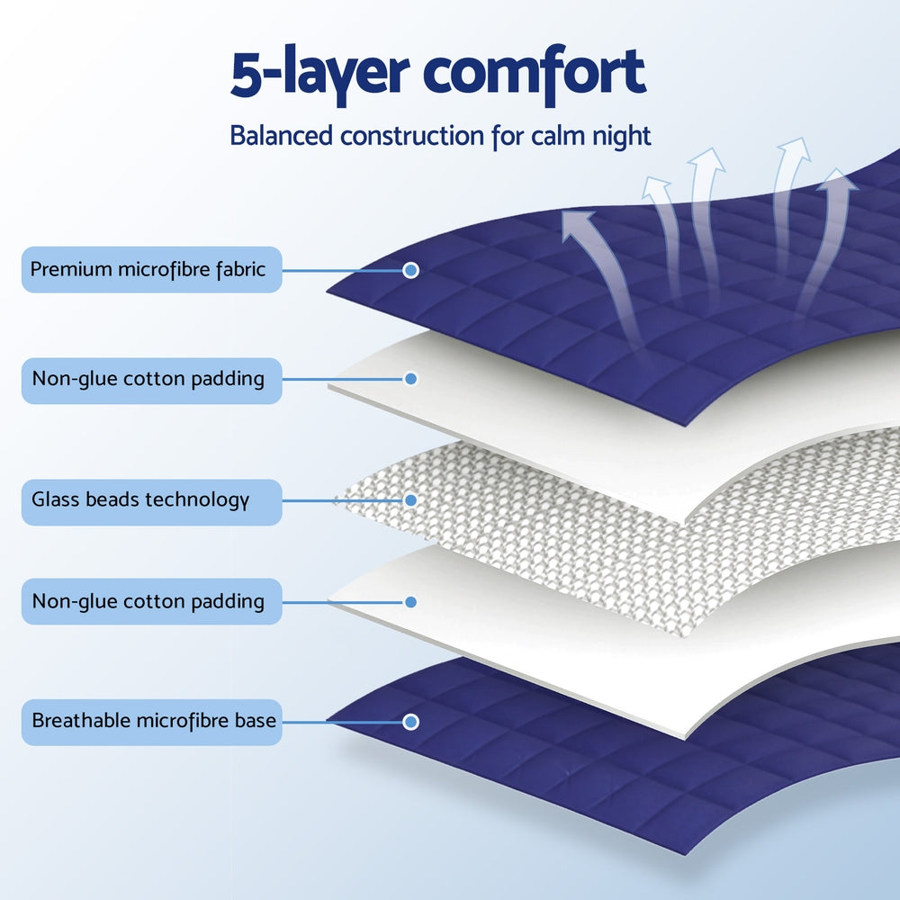 Calming Weighted Blanket 6.8kg - Blue